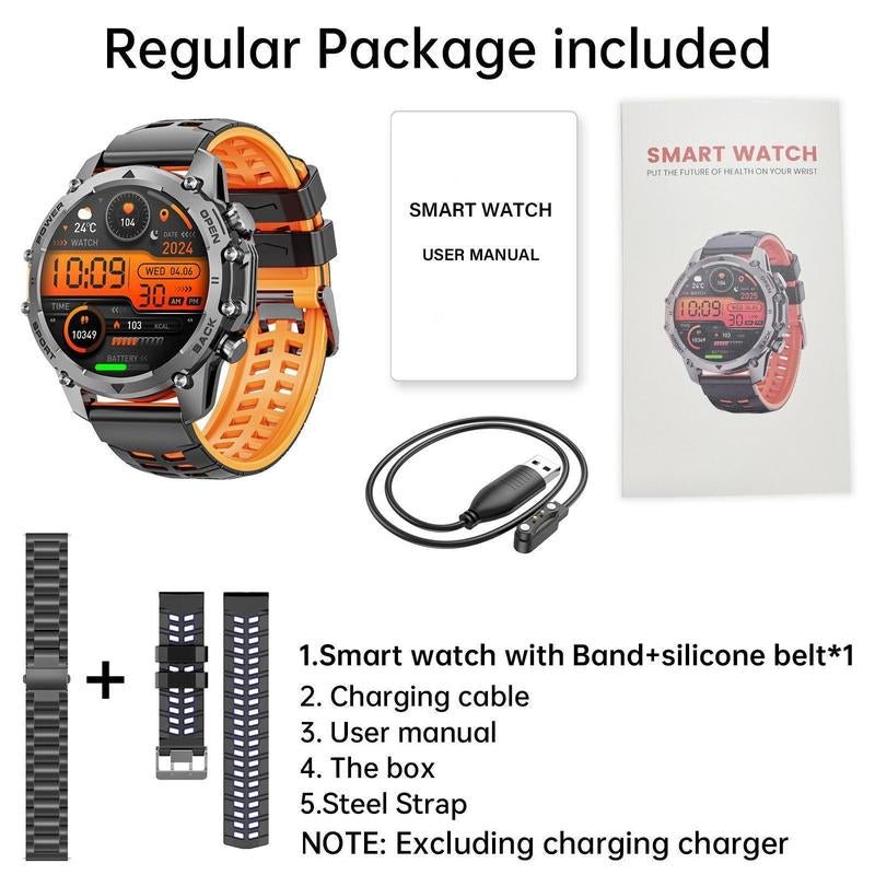 1.52'' HD Men's Smartwatch - Calls, Music Control, Sports Modes - IP68 Waterproof - T'S Amazing Goods