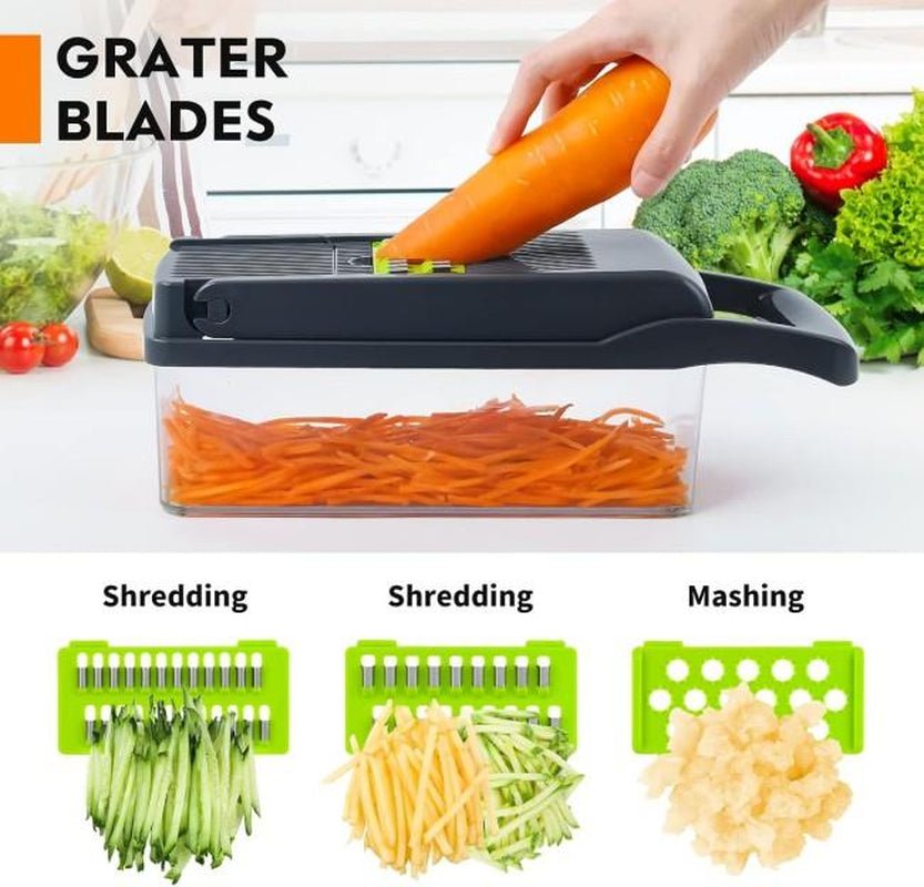 Ultimate 16-In-1 Vegetable Chopper & Slicer Kit - Raggs 2 Riches