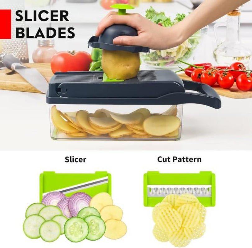 Ultimate 16-In-1 Vegetable Chopper & Slicer Kit - Raggs 2 Riches