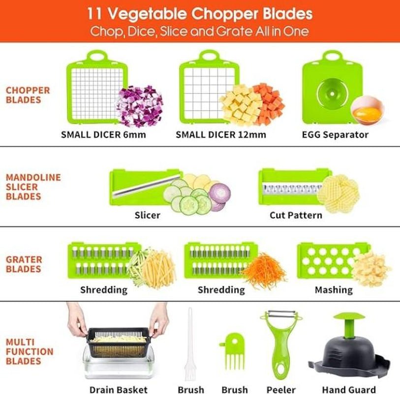 Ultimate 16-In-1 Vegetable Chopper & Slicer Kit - Raggs 2 Riches