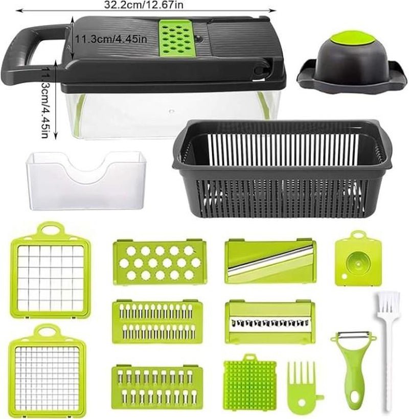 Ultimate 16-In-1 Vegetable Chopper & Slicer Kit - Raggs 2 Riches