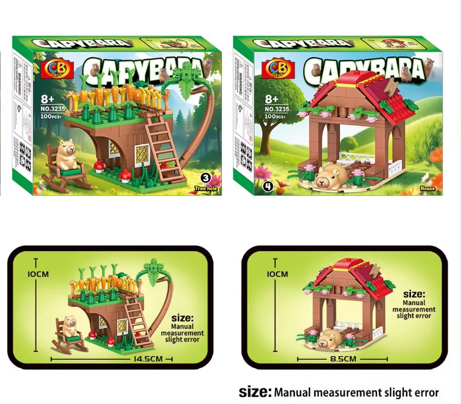 2026 MOC Farm Capybara Doll Building Blocks - Educational Cartoon Figure for Kids Birthday Gifts - Raggs 2 Riches