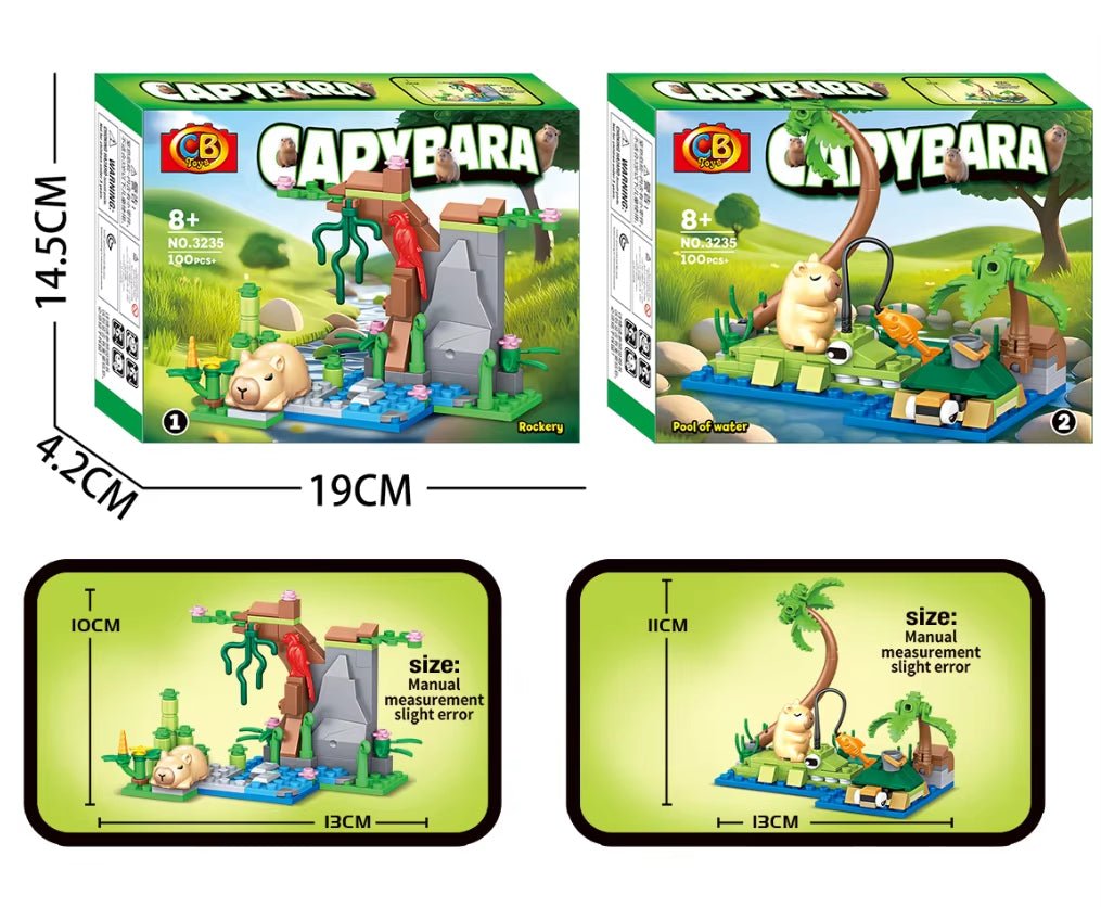 2026 MOC Farm Capybara Doll Building Blocks - Educational Cartoon Figure for Kids Birthday Gifts - Raggs 2 Riches