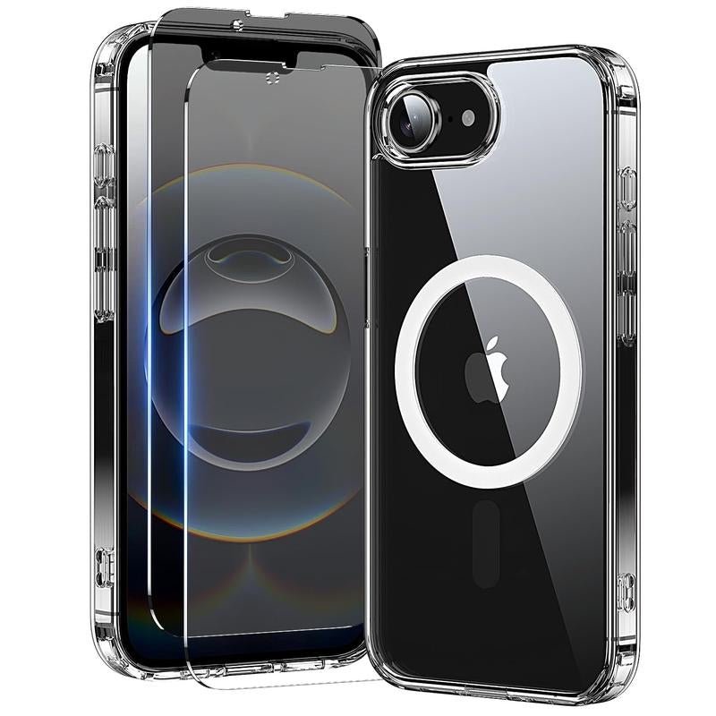 3 in 1 for Iphone 17 Pro Max Case Clear,Fits Magsafe, Not Yellowing, Screen Protector*1 Camera Lens Protector*1, Military - Grade Protection for Phone Cover 6.9 Inch, Black Friday - Raggs 2 Riches