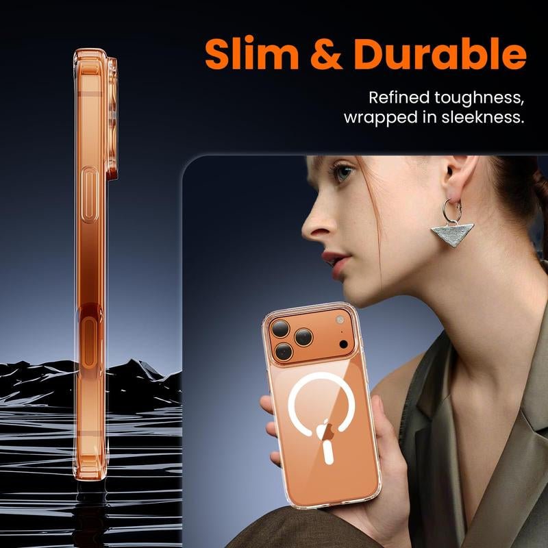 3 in 1 for Iphone 17 Pro Max Case Clear,Fits Magsafe, Not Yellowing, Screen Protector*1 Camera Lens Protector*1, Military - Grade Protection for Phone Cover 6.9 Inch, Black Friday - Raggs 2 Riches