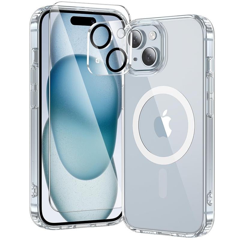 3 in 1 for Iphone 17 Pro Max Case Clear,Fits Magsafe, Not Yellowing, Screen Protector*1 Camera Lens Protector*1, Military - Grade Protection for Phone Cover 6.9 Inch, Black Friday - Raggs 2 Riches