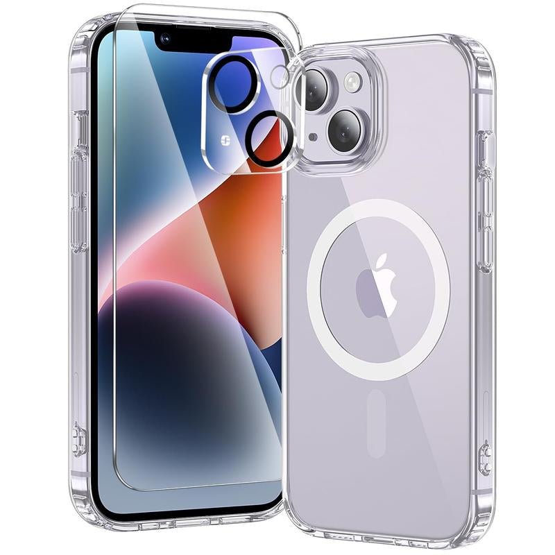 3 in 1 for Iphone 17 Pro Max Case Clear,Fits Magsafe, Not Yellowing, Screen Protector*1 Camera Lens Protector*1, Military - Grade Protection for Phone Cover 6.9 Inch, Black Friday - Raggs 2 Riches