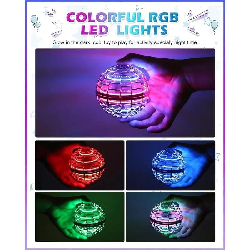 Black Friday Flash Sales Upgraded Dazzling Spinning Flying Ball with 360° LED Lighting Automatic Rebound Levitation Stunts Kids Gift - Raggs 2 Riches
