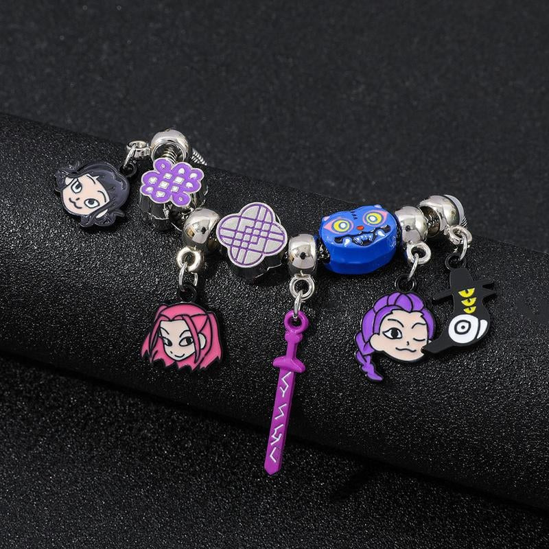 Kpop Demon Hunters Charm Bracelet - Cute Anime Jewelry Gift for Christmas - Raggs 2 Riches