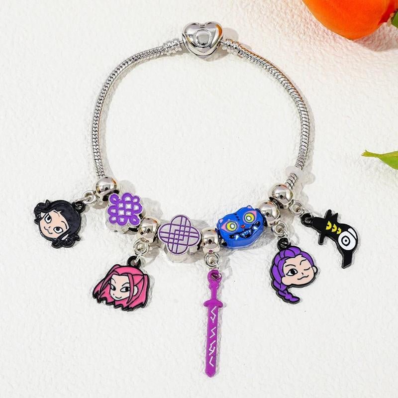Kpop Demon Hunters Charm Bracelet - Cute Anime Jewelry Gift for Christmas - Raggs 2 Riches