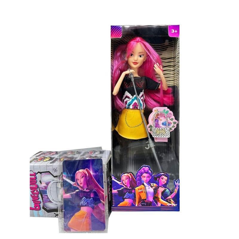 [Christmas Gift] K - Pop Demon Hunters Anime Action Figure Doll Set of 3 Rumi Mira Zoey 11.5 - 12 Inches Joint Movable Collectible Dolls for Fans Kids Desk Display Halloween - Raggs 2 Riches