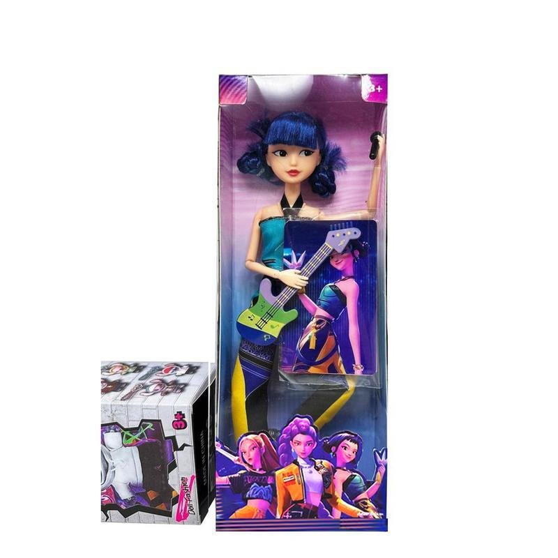 [Christmas Gift] K - Pop Demon Hunters Anime Action Figure Doll Set of 3 Rumi Mira Zoey 11.5 - 12 Inches Joint Movable Collectible Dolls for Fans Kids Desk Display Halloween - Raggs 2 Riches