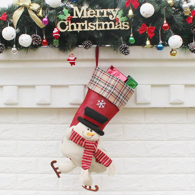 Christmas Stocking Gift Bag - Holiday Decorations - Raggs 2 Riches