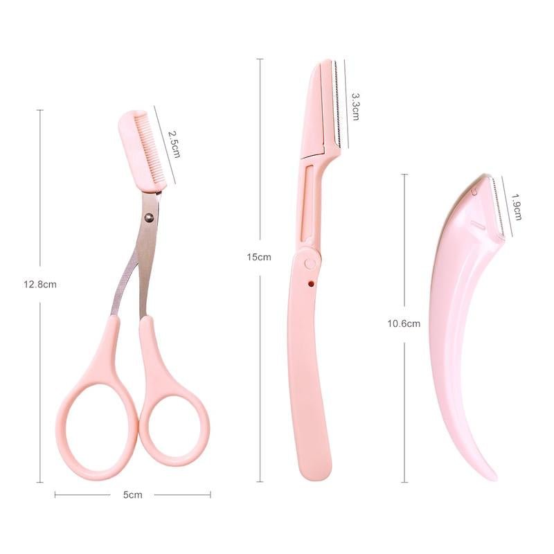 Women's Eyebrow Scissors & Trimmer Set - Portable Shaping Tool for Home & Travel - Raggs 2 Riches