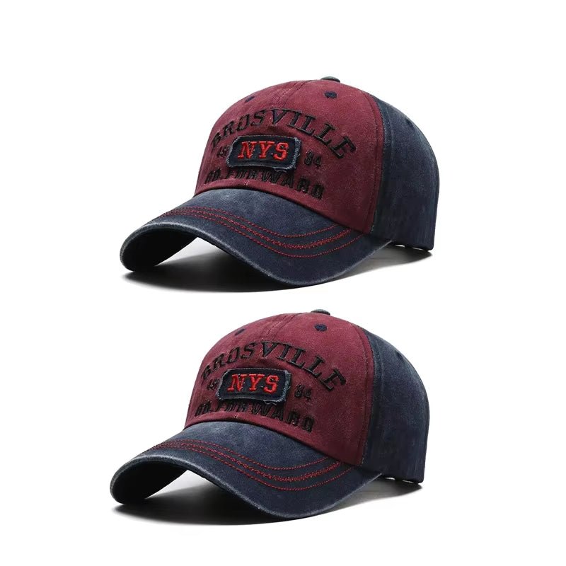 Four Seasons Men'S Baseball Cap Casual Wash Embroidered Cap Curved Brim Bowler Sun Hat Official Website - Raggs 2 Riches