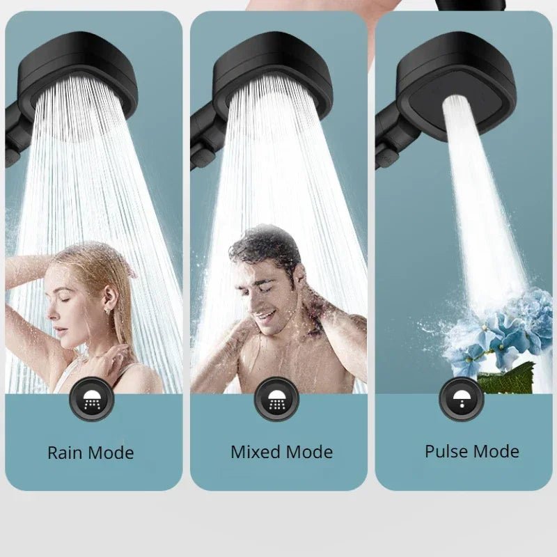 Adjustable 3-Mode High Pressure Shower Head - Raggs 2 Riches
