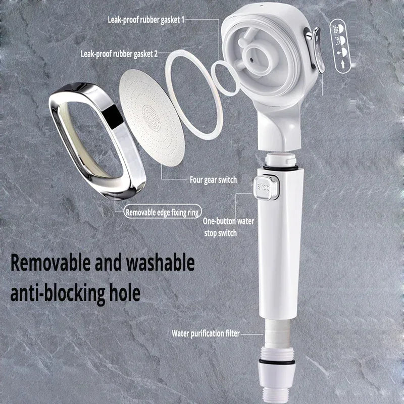Adjustable 3-Mode High Pressure Shower Head - Raggs 2 Riches