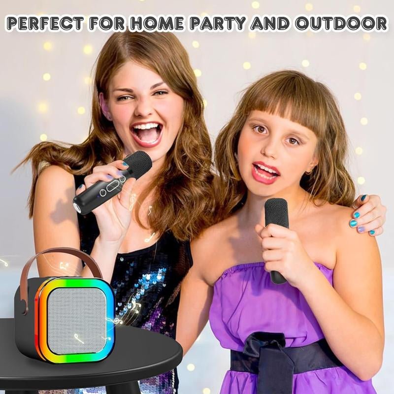 Portable Wireless Karaoke Speaker with Microphone & LED Lights - Raggs 2 Riches