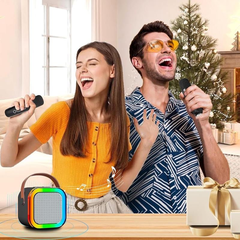 Portable Wireless Karaoke Speaker with Microphone & LED Lights - Raggs 2 Riches