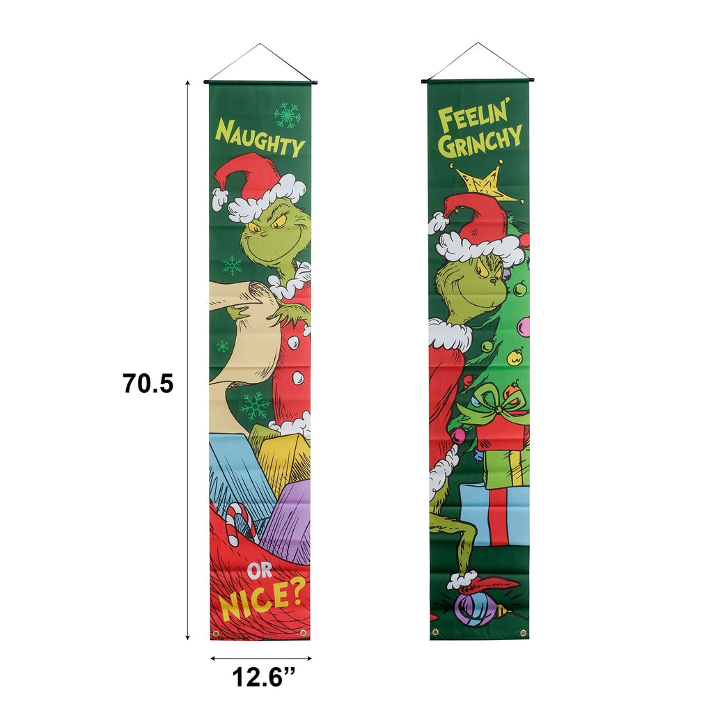 How the Grinch Stole Christmas Door Banner 2 Pack, 70 Inches, Green, Multi - Color by - Raggs 2 Riches