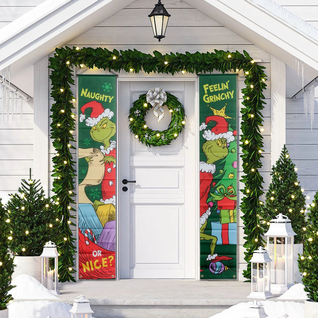 How the Grinch Stole Christmas Door Banner 2 Pack, 70 Inches, Green, Multi - Color by - Raggs 2 Riches