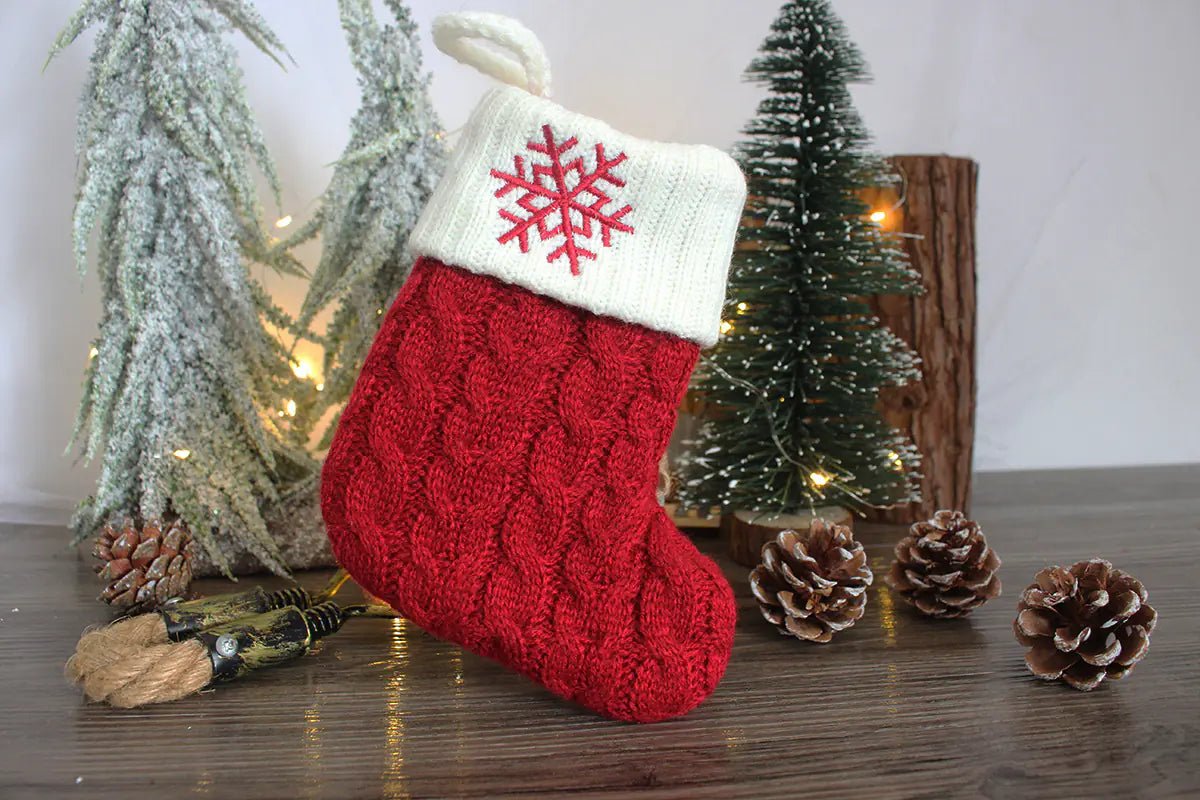 Knitted Christmas Letter Socks - Raggs 2 Riches