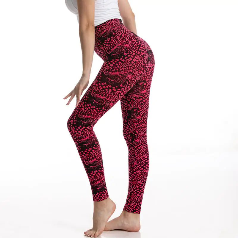 Leopard Print High Waist Gym Leggings - T'S Workout Accessories