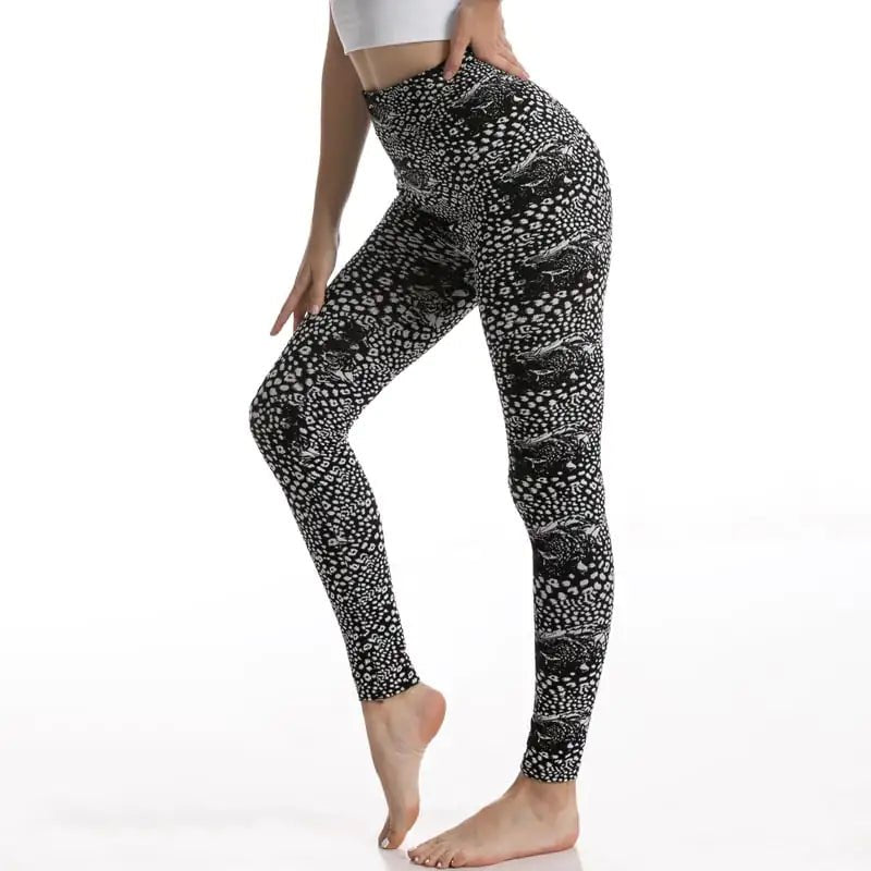 Leopard Print High Waist Gym Leggings - T'S Workout Accessories