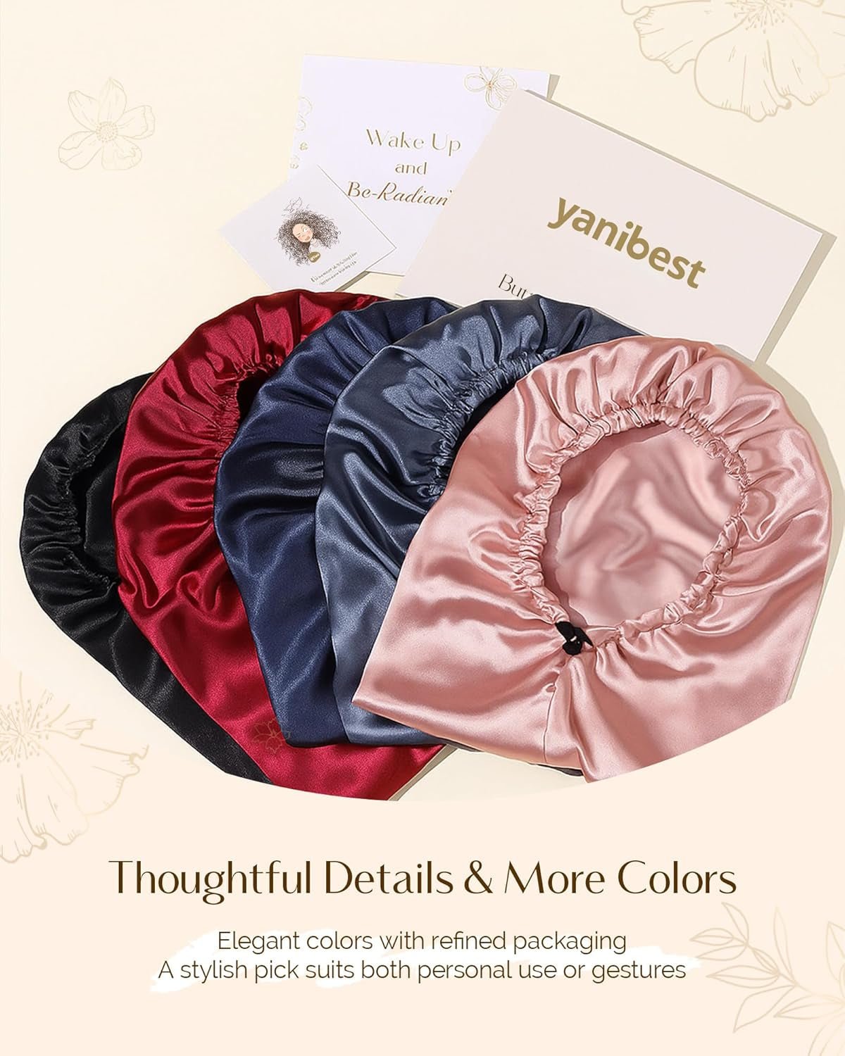 Long Bonnet Braid Bonnet for Sleeping Adjustable Satin Silk Bonnet for Braids Sleep Bonnet for Women Locs - Raggs 2 Riches
