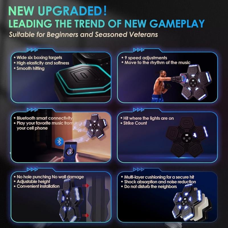Bluetooth Music Boxing Machine with 9 Speeds & 9 Modes - T'S Amazing Goods