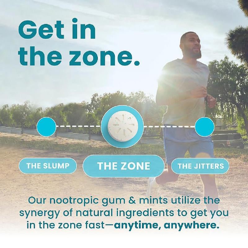 Neuro Energy Caffeine Gum/Mints for Energy & Focus - Sugar - Free with L Theanine, Caffeine, Vitamin B12 & Vitamin B6 - Peppermint Flavor - Raggs 2 Riches