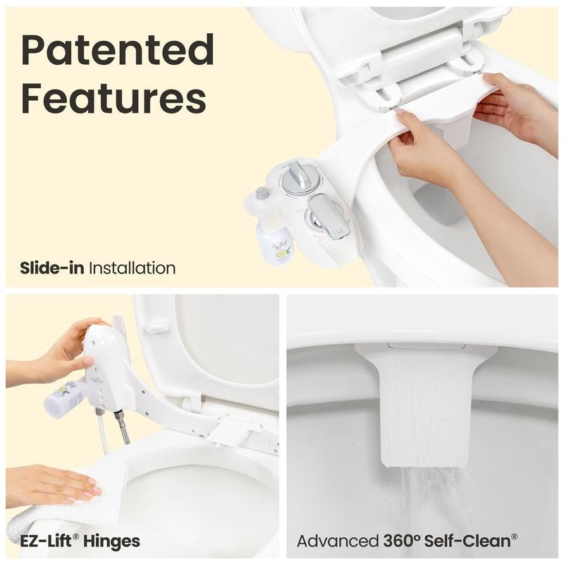 WHIFT 320 Bidet Warm Water, Built - In Deodorizing Spray with Rear & Feminine Wash Modes Advanced Cleaning Features - Raggs 2 Riches