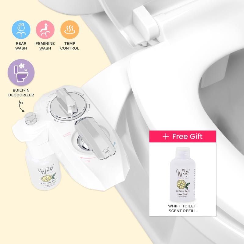 WHIFT 320 Bidet Warm Water, Built - In Deodorizing Spray with Rear & Feminine Wash Modes Advanced Cleaning Features - Raggs 2 Riches