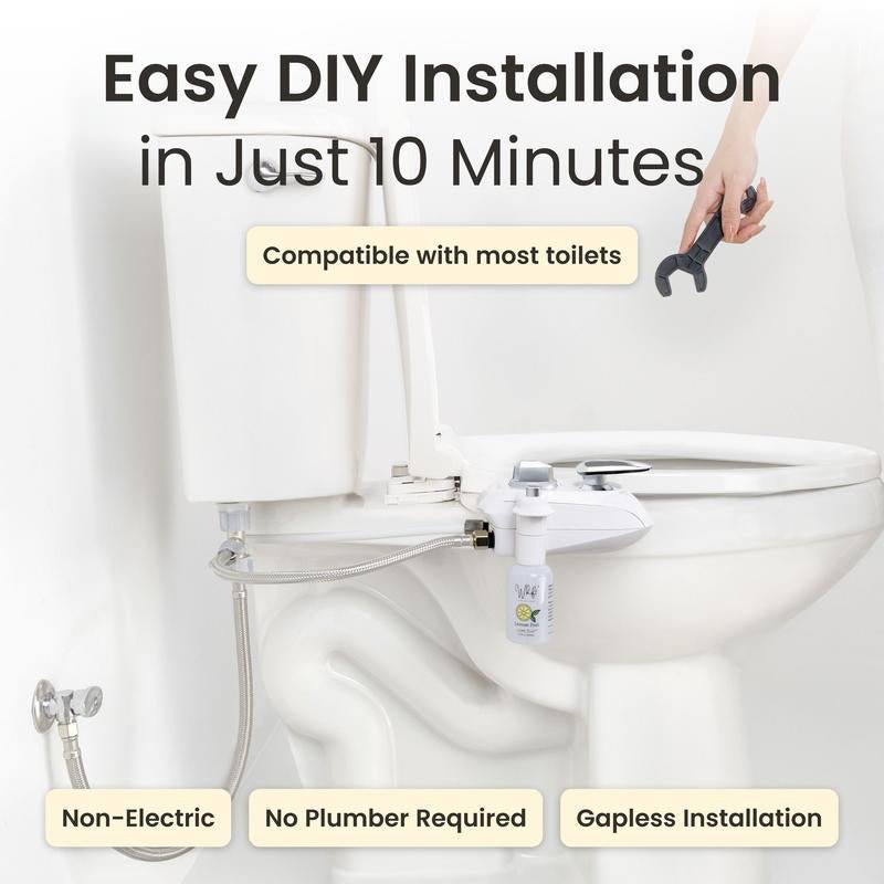 WHIFT 320 Bidet Warm Water, Built - In Deodorizing Spray with Rear & Feminine Wash Modes Advanced Cleaning Features - Raggs 2 Riches